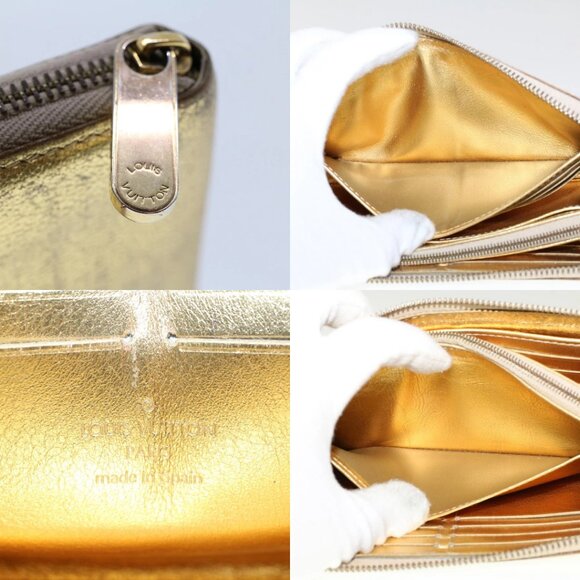 LOUIS VUITTON Zippy Wallet Long Wallet Suhari Gold M95569 LV Auth 45569 - Picture 13 of 14